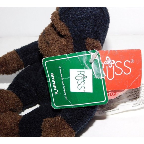 Russ Berrie Luv Pets Gorilla BOZ 5" Bean Bag Plush Stuffed Chamois Feel w Tag - Picture 6 of 8